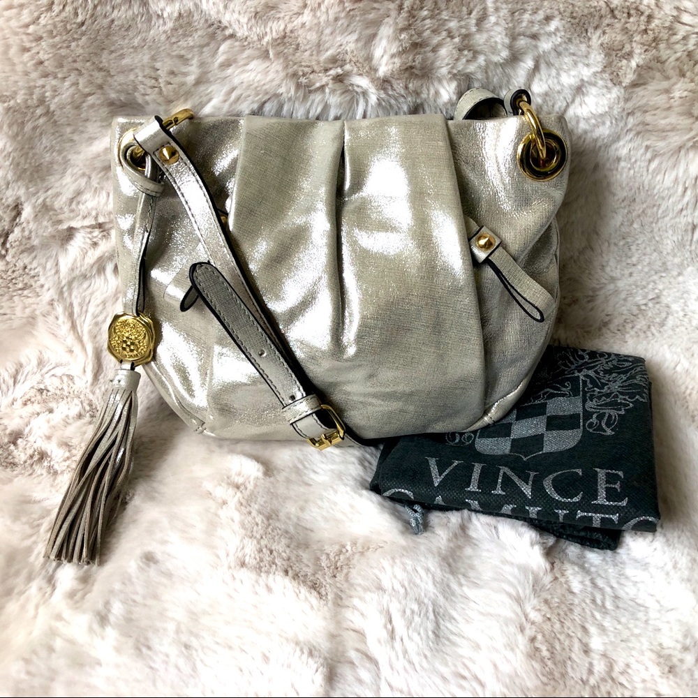 Vince Camuto gold leather Crossbody
